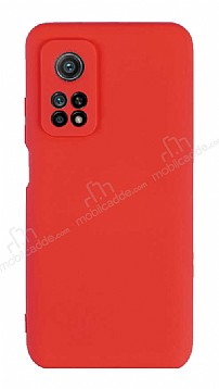 Eiroo Lansman Xiaomi Mi 10T Kamera Korumal Krmz Silikon Klf