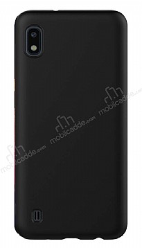 Eiroo Lansman Samsung Galaxy A10 Siyah Silikon Klf
