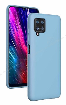 Eiroo Lansman Samsung Galaxy A12 / M12 Mavi Silikon Klf