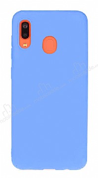 Eiroo Lansman Samsung Galaxy A20 / A30 Mavi Silikon Klf