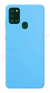 Eiroo Lansman Samsung Galaxy A21s Mavi Silikon Klf