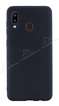 Eiroo Lansman Samsung Galaxy A40 Siyah Silikon Klf