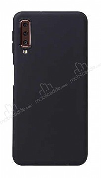 Eiroo Lansman Samsung Galaxy A7 2018 Siyah Silikon Klf
