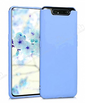 Eiroo Lansman Samsung Galaxy A80 Mavi Silikon Klf