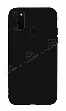 Eiroo Lansman Samsung Galaxy M21 Siyah Silikon Klf