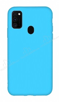 Eiroo Lansman Samsung Galaxy M21 Mavi Silikon Klf