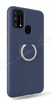 Eiroo Lansman Samsung Galaxy M31 Selfie Yzkl Lacivert Silikon Klf