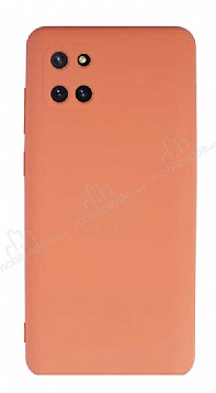 Eiroo Lansman Samsung Galaxy Note 10 Lite Kamera Korumal Turuncu Silikon Klf