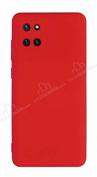 Eiroo Lansman Samsung Galaxy Note 10 Lite Kamera Korumal Krmz Silikon Klf