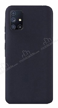 Eiroo Lansman Samsung Galaxy M51 Siyah Silikon Klf