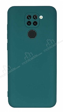 Eiroo Lansman Xiaomi Redmi Note 9 Kamera Korumal Yeil Silikon Klf