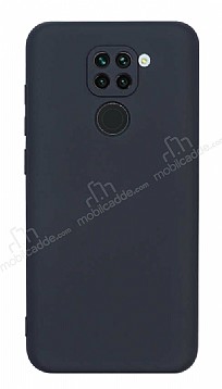 Eiroo Lansman Xiaomi Redmi Note 9 Kamera Korumal Siyah Silikon Klf