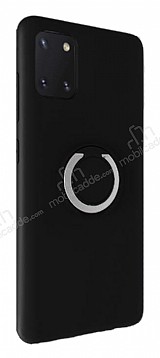 Eiroo Lansman Samsung Galaxy Note 10 Lite Selfie Yzkl Siyah Silikon Klf