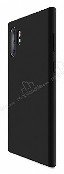 Eiroo Lansman Samsung Galaxy Note 10 Plus Siyah Silikon Klf
