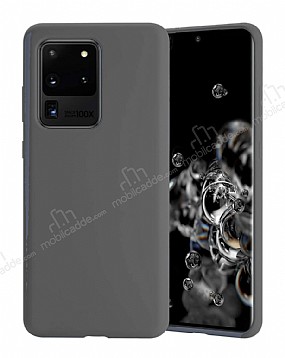 Eiroo Lansman Samsung Galaxy Note 20 Ultra Gri Silikon Klf