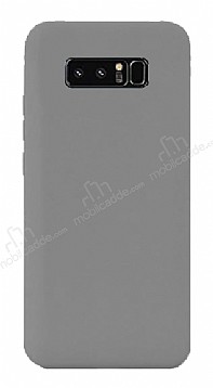 Eiroo Lansman Samsung Galaxy Note 8 Gri Silikon Klf