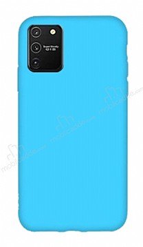 Eiroo Lansman Samsung Galaxy S10 Lite Mavi Silikon Klf