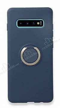 Eiroo Lansman Samsung Galaxy S10 Plus Selfie Yzkl Lacivert Silikon Klf