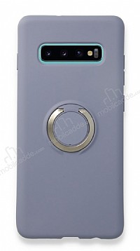 Eiroo Lansman Samsung Galaxy S10 Plus Selfie Yzkl Mavi Silikon Klf