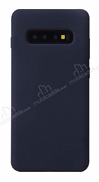 Eiroo Lansman Samsung Galaxy S10 Plus Lacivert Silikon Klf