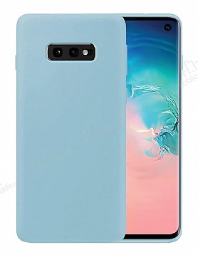 Eiroo Lansman Samsung Galaxy S10e Mavi Silikon Klf
