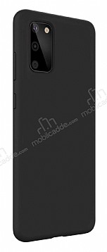 Eiroo Lansman Samsung Galaxy S20 Siyah Silikon Klf