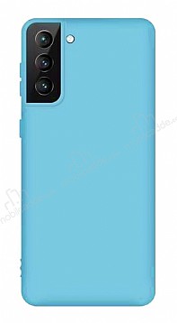Eiroo Lansman Samsung Galaxy S21 FE Mavi Silikon Klf