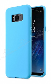 Eiroo Lansman Samsung Galaxy S8 Plus Mavi Silikon Klf