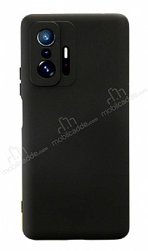 Eiroo Lansman Xiaomi 11T Kamera Korumal Siyah Silikon Klf