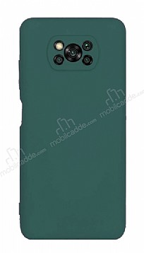 Eiroo Lansman Xiaomi Poco X3 / Poco X3 Pro Kamera Korumal Yeil Silikon Klf