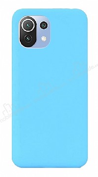 Eiroo Lansman Xiaomi 11 Lite 5G NE Mavi Silikon Klf