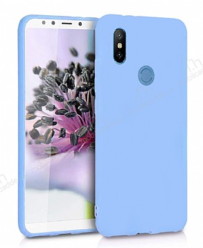 Eiroo Lansman Xiaomi Mi A2 Lite Mavi Silikon Klf