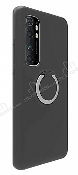 Eiroo Lansman Xiaomi Mi Note 10 Lite Selfie Yzkl Siyah Silikon Klf