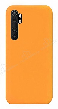 Eiroo Lansman Xiaomi Mi Note 10 Lite Turuncu Silikon Klf