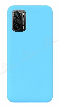 Eiroo Lansman Xiaomi Poco F3 Mavi Silikon Klf