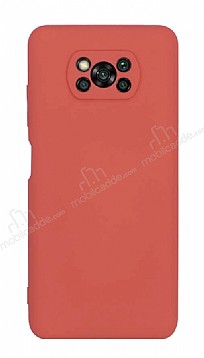 Eiroo Lansman Xiaomi Poco X3 / Poco X3 Pro Kamera Korumal Pembe Silikon Klf