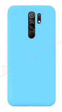 Eiroo Lansman Xiaomi Redmi 9 Mavi Silikon Klf