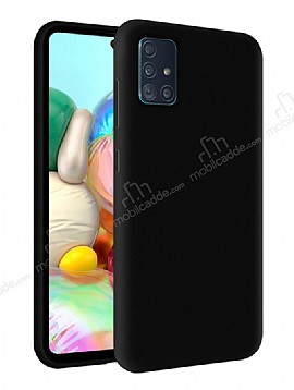 Eiroo Lansman Samsung Galaxy M31s Siyah Silikon Klf
