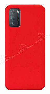 Eiroo Lansman Xiaomi Redmi 9T Krmz Silikon Klf