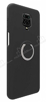 Eiroo Lansman Xiaomi Redmi Note 9S Selfie Yzkl Siyah Silikon Klf