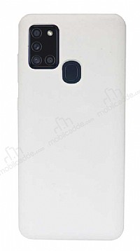 Eiroo Lansman Samsung Galaxy A21s Beyaz Silikon Klf