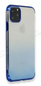 Eiroo Laser Gradient iPhone 11 Pro Max Mavi Silikon Klf