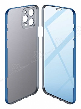 Eiroo Led iPhone 12 Pro Max 360 Rubber Cam Mavi Klf