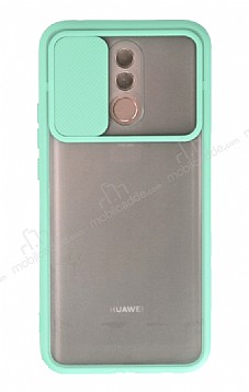 Eiroo Lens Series Huawei Mate 20 lite Turkuaz Silikon Klf