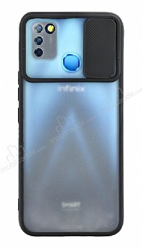 Eiroo Lens Series Infinix Smart 5 Siyah Silikon Klf