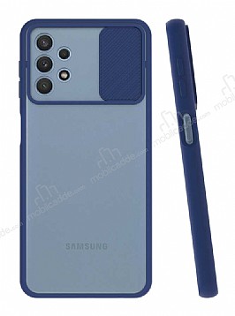 Eiroo Lens Series Samsung Galaxy A32 4G Lacivert Silikon Klf