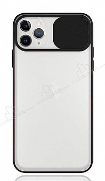 Eiroo Lens Series iPhone 11 Pro Max Siyah Silikon Klf