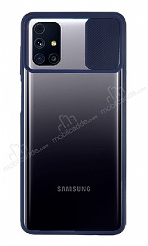 Eiroo Lens Series Samsung Galaxy M31s Lacivert Silikon Klf