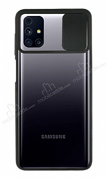 Eiroo Lens Series Samsung Galaxy M31s Siyah Silikon Klf