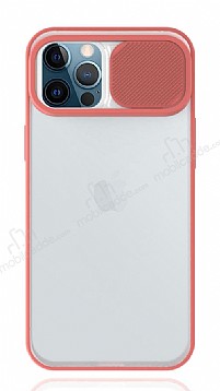 Eiroo Lens Series iPhone 12 Pro Max 6.7 in Pembe Silikon Klf